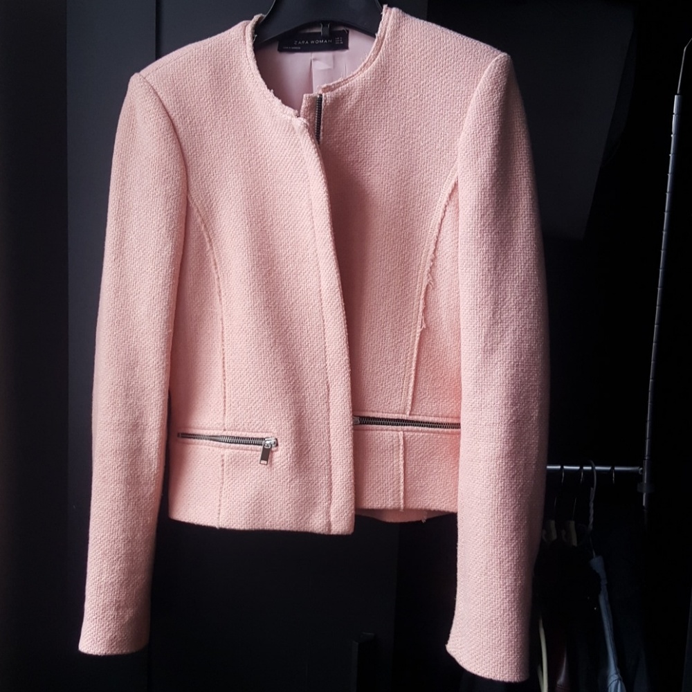 Zara- blush/pink jacket